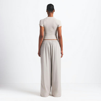 Skims Nikeskims Woven Nylon Oversized Track Pant Stone