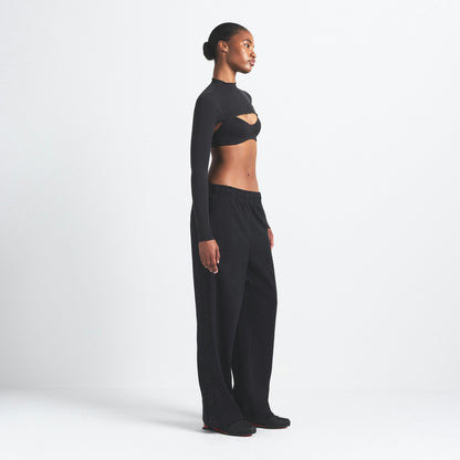 Skims Nikeskims Matte Tricot Side Snaps Pant Obsidian