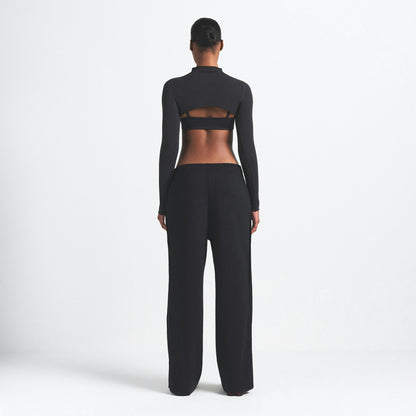 Skims Nikeskims Matte Tricot Side Snaps Pant Obsidian