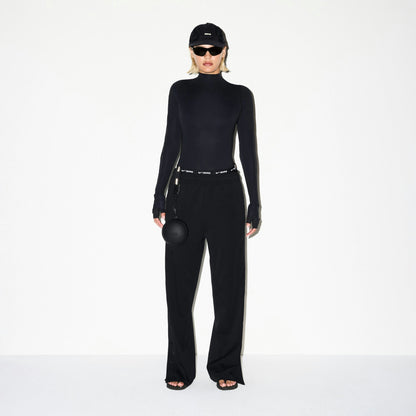 Skims Nikeskims Matte Tricot Side Snaps Pant Obsidian