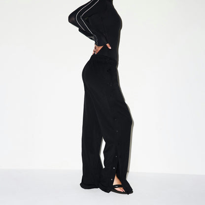 Skims Nikeskims Matte Tricot Side Snaps Pant Obsidian