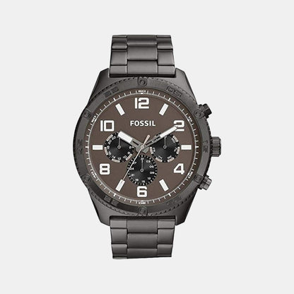 Fossil Brox Men Quartz Grey Dial Multi-Function Stainless Steel Watch Bq2533