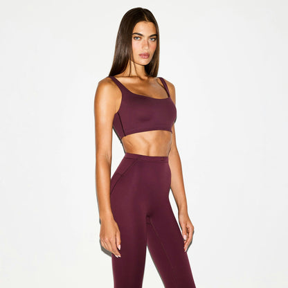 Skims Nikeskims Matte Scoop Neck Bra Currant