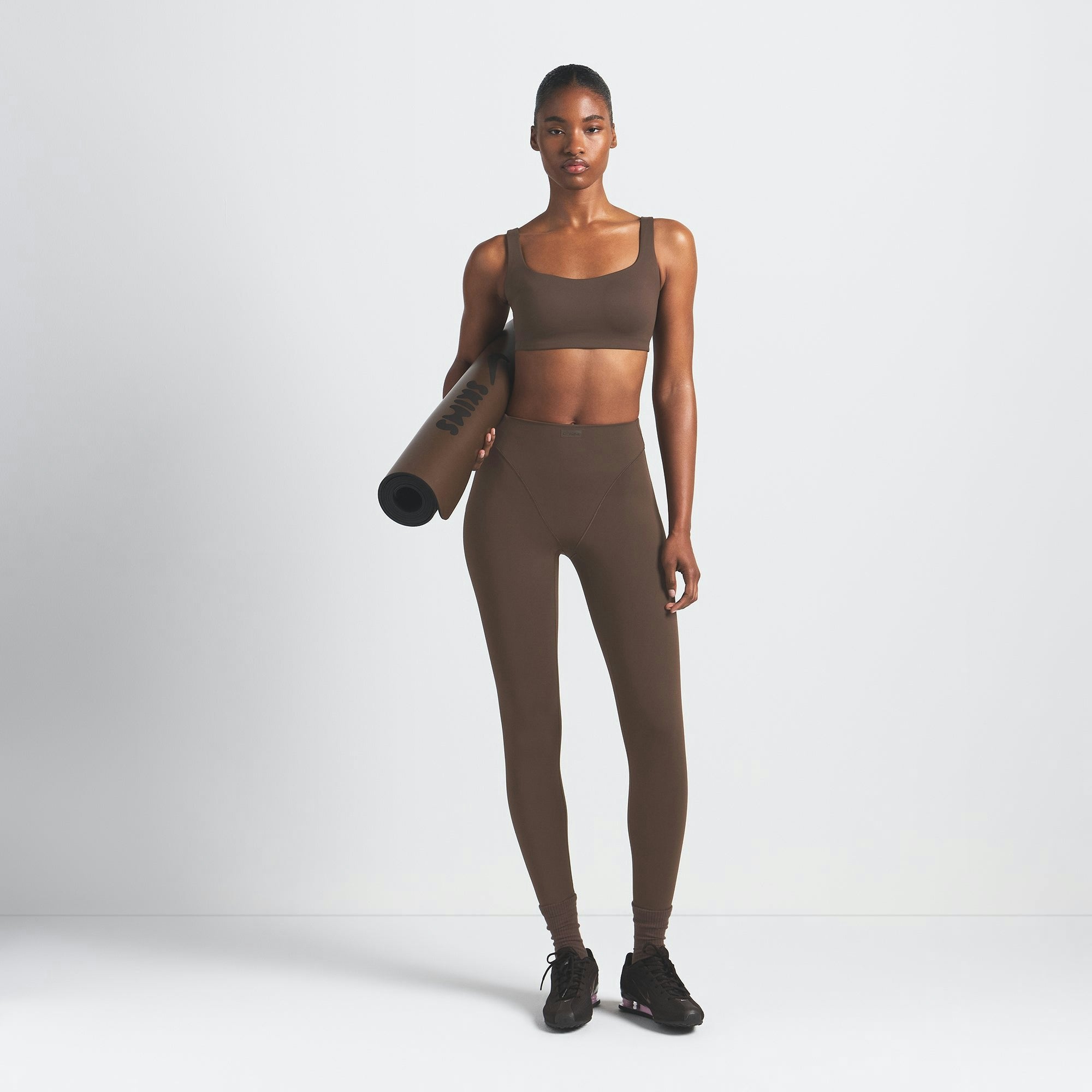Skims Nikeskims Matte Scoop Neck Bra Dark Sepia