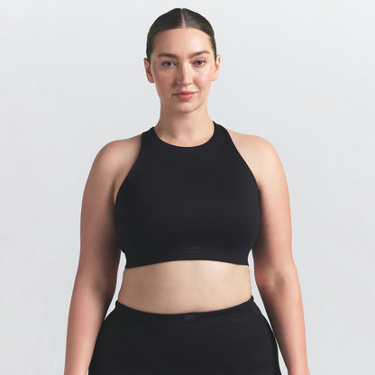 Skims Nikeskims Matte High Neck Bra Obsidian