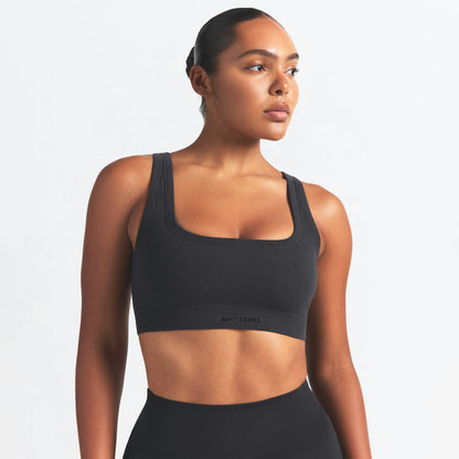 Skims Nikeskims Vintage Seamless Scoop Neck Bra Obsidian