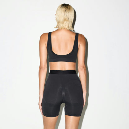 Skims Nikeskims Vintage Seamless Scoop Neck Bra Obsidian