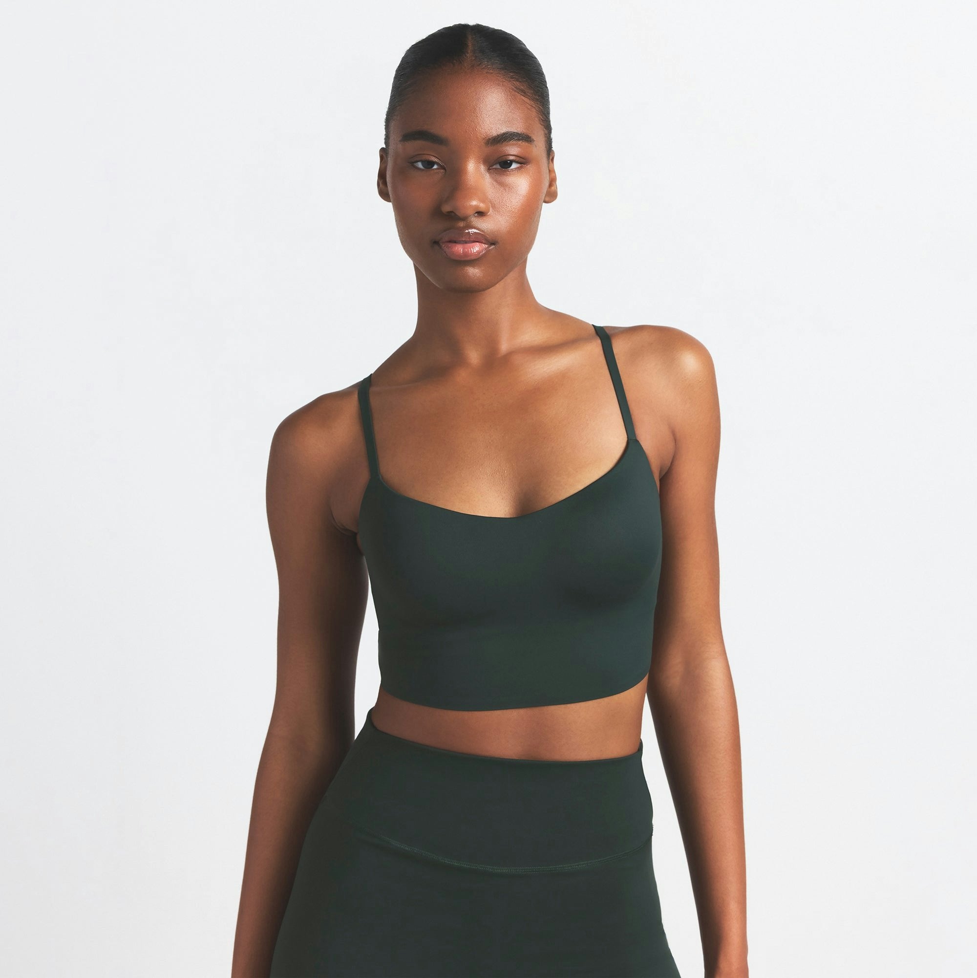 Skims Nikeskims Matte Cami Bra Top Dark Teal