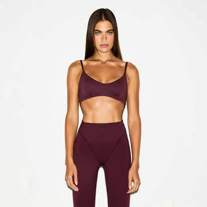 Skims Nikeskims Matte Micro Scoop Bra Currant