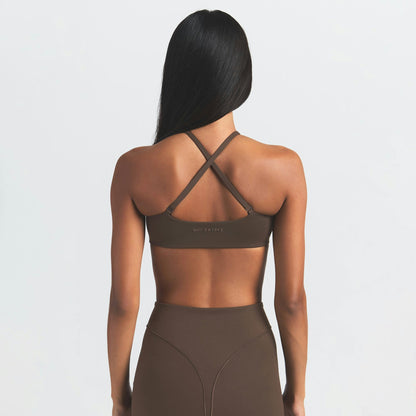 Skims Nikeskims Matte Micro Scoop Bra Dark Sepia