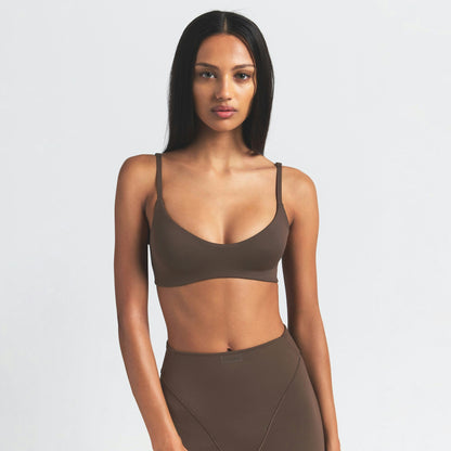 Skims Nikeskims Matte Micro Scoop Bra Dark Sepia