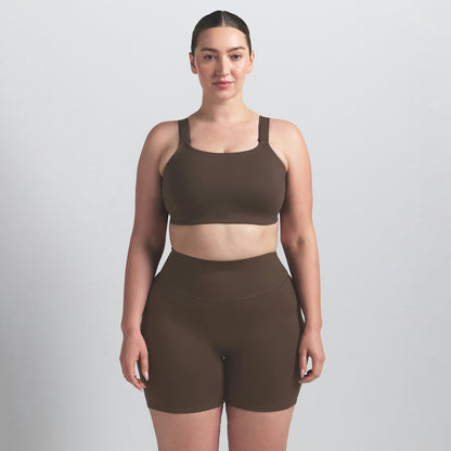Skims Nikeskims Matte Wide Strap Bra Dark Sepia