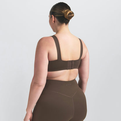 Skims Nikeskims Matte Wide Strap Bra Dark Sepia