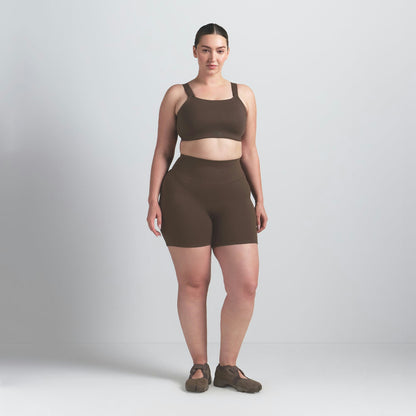Skims Nikeskims Matte Wide Strap Bra Dark Sepia