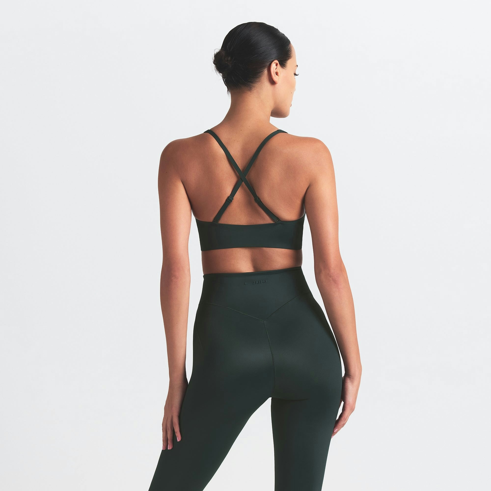 Skims Nikeskims Shine V-Neck Bra Dark Teal