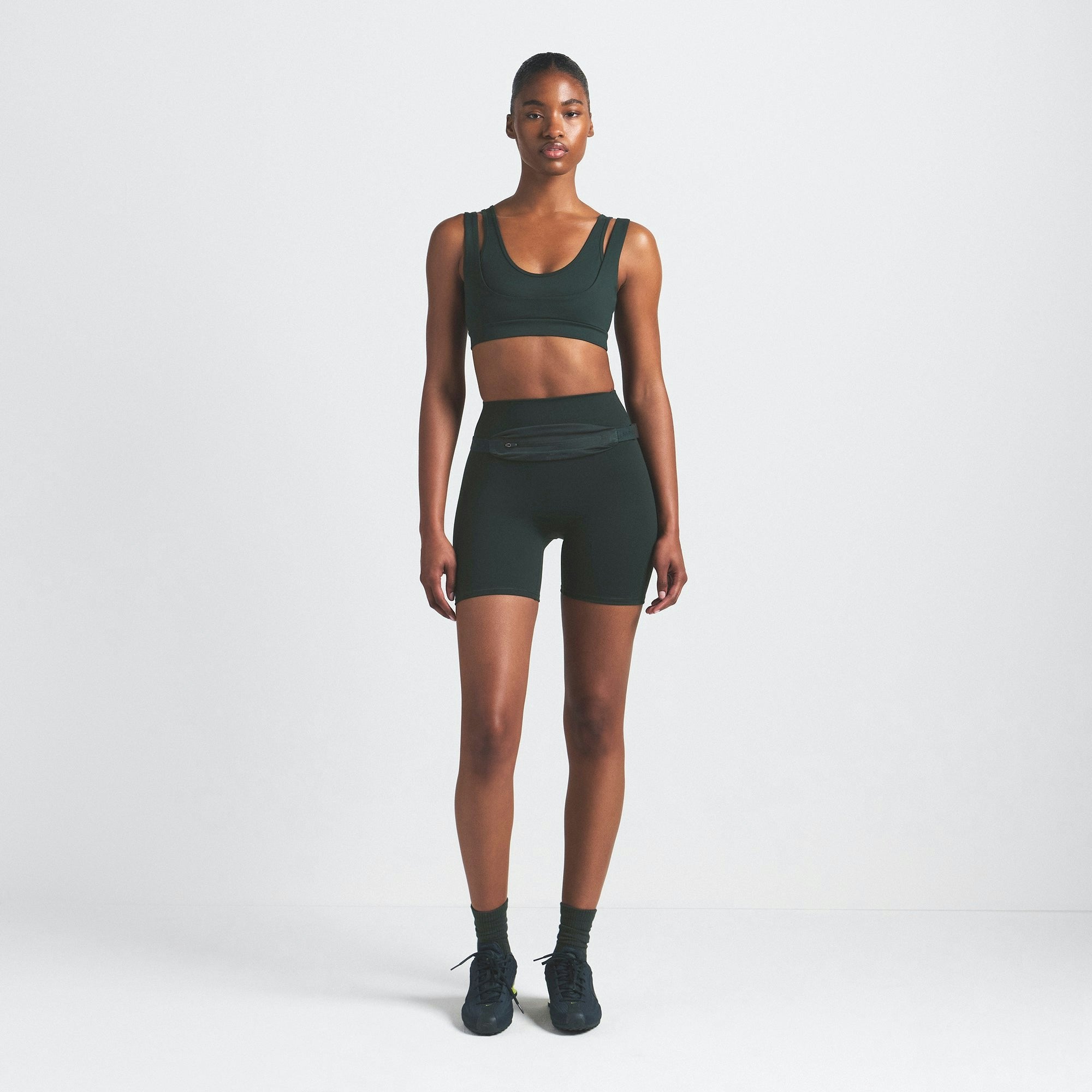 Skims Nikeskims Matte Double Strap Scoop Bra Dark Teal