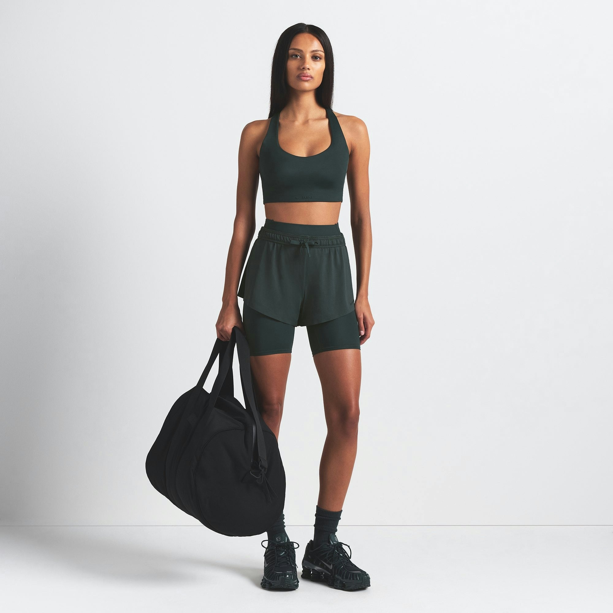Skims Nikeskims Shine Racer Back Bra Dark Teal