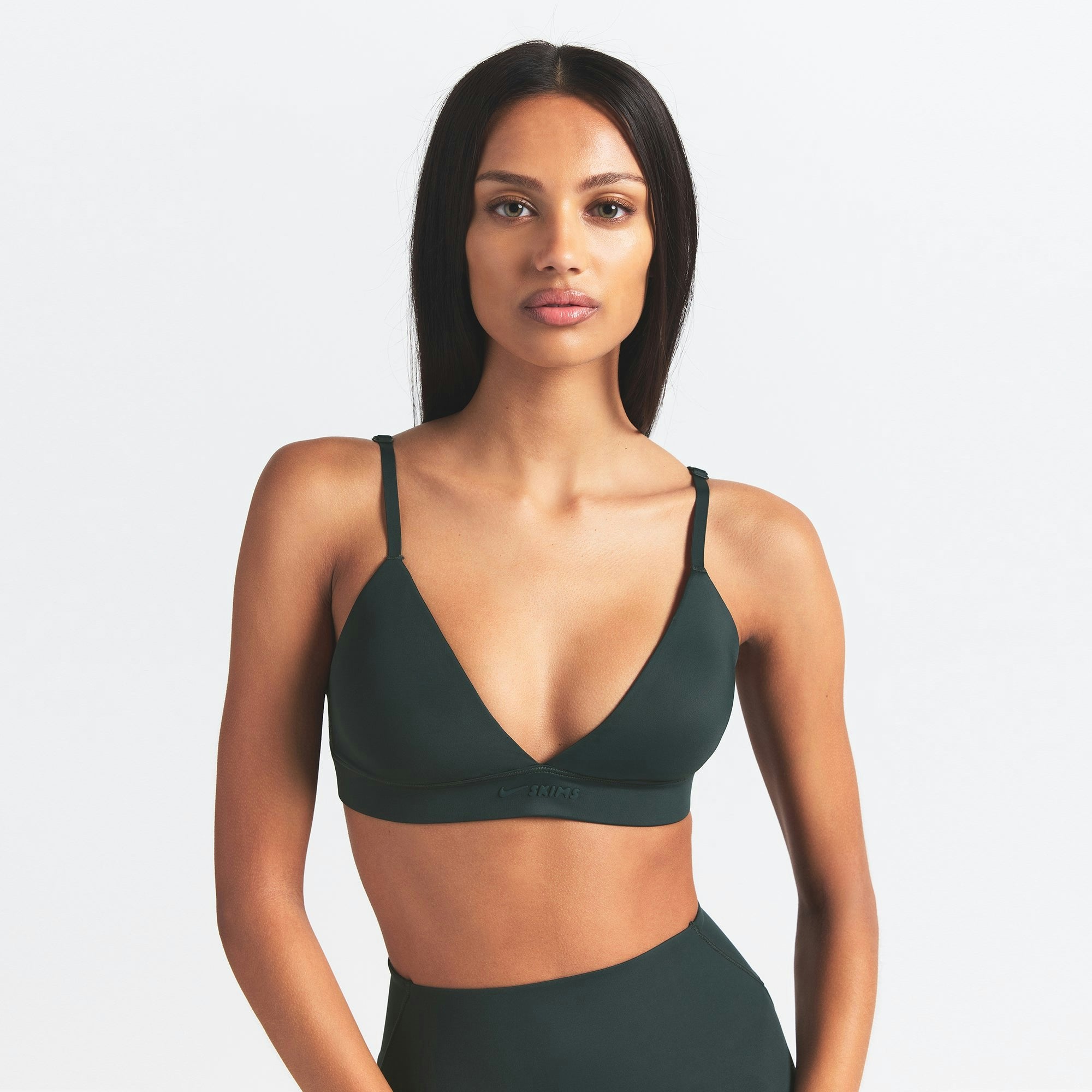 Skims Nikeskims Shine Triangle Bra Dark Teal
