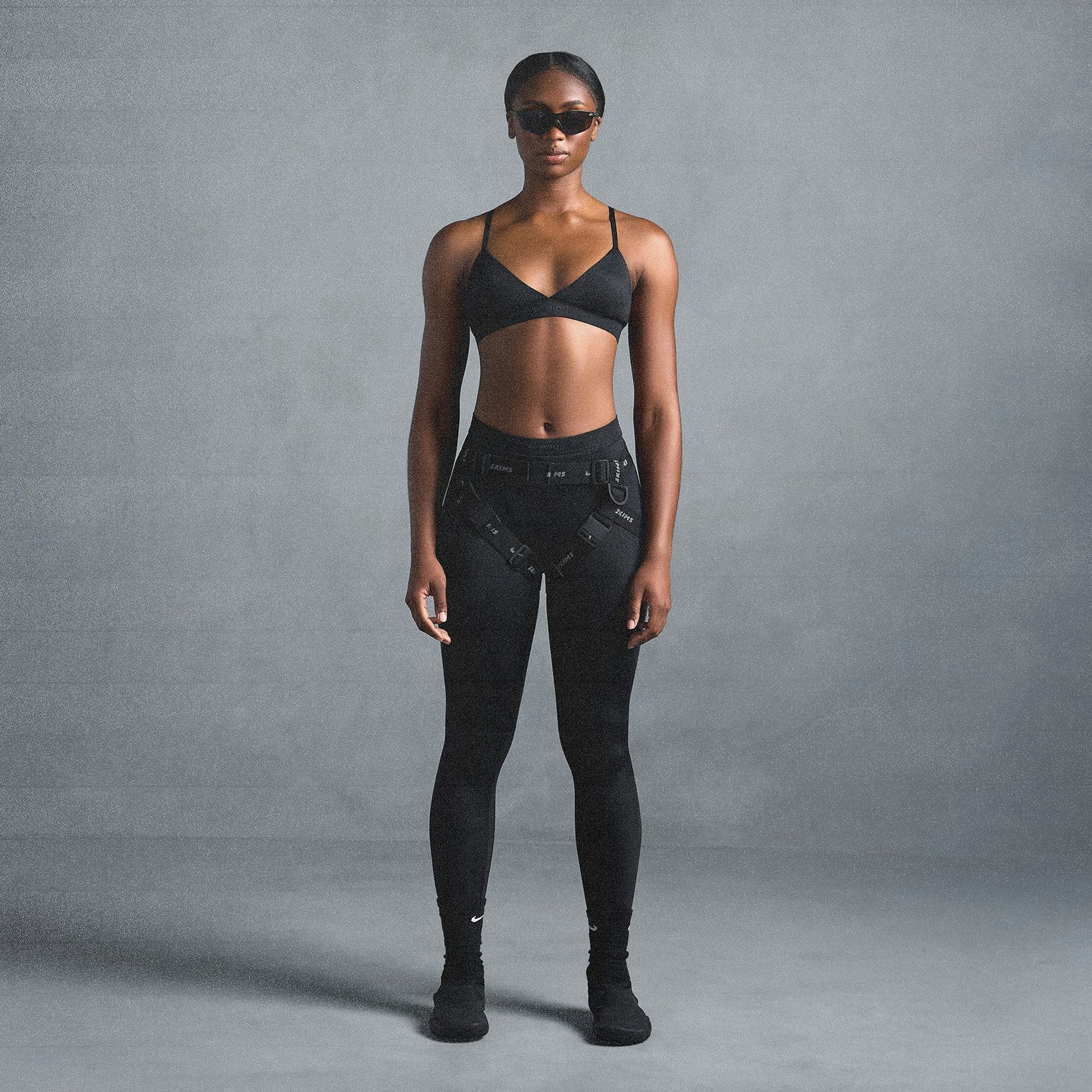 Skims Nikeskims Shine Triangle Bra Obsidian