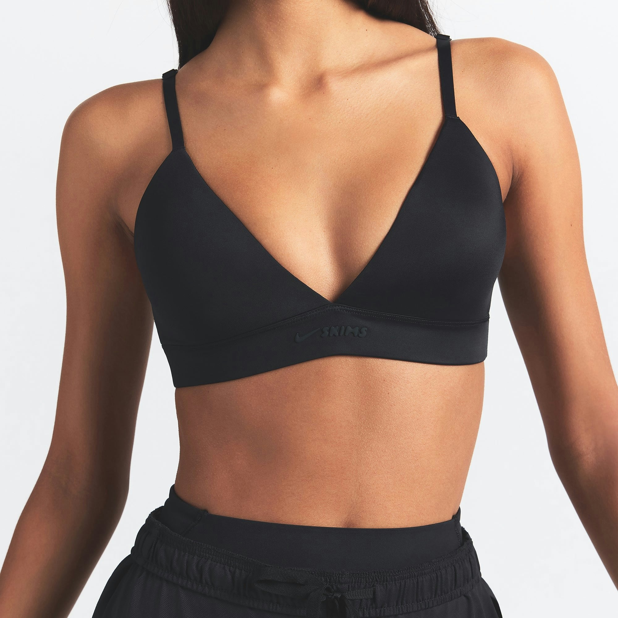 Skims Nikeskims Shine Triangle Bra Obsidian