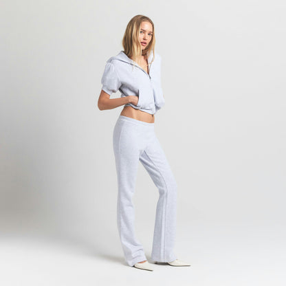 Skims Cotton Fleece Slim Pant Light Heather Grey