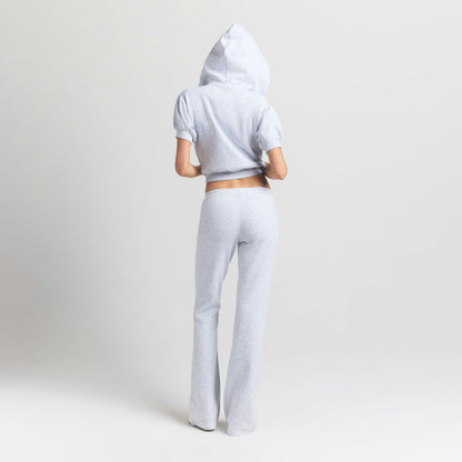 Skims Cotton Fleece Slim Pant Light Heather Grey