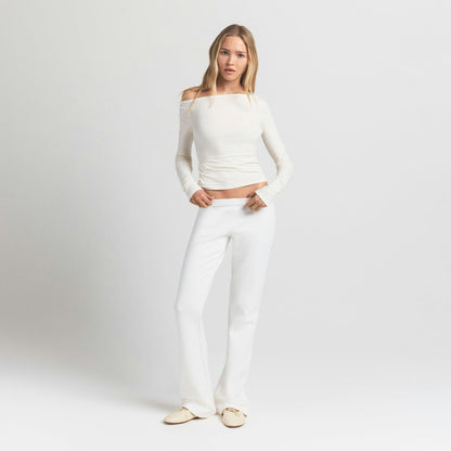 Skims Cotton Fleece Slim Pant Marble