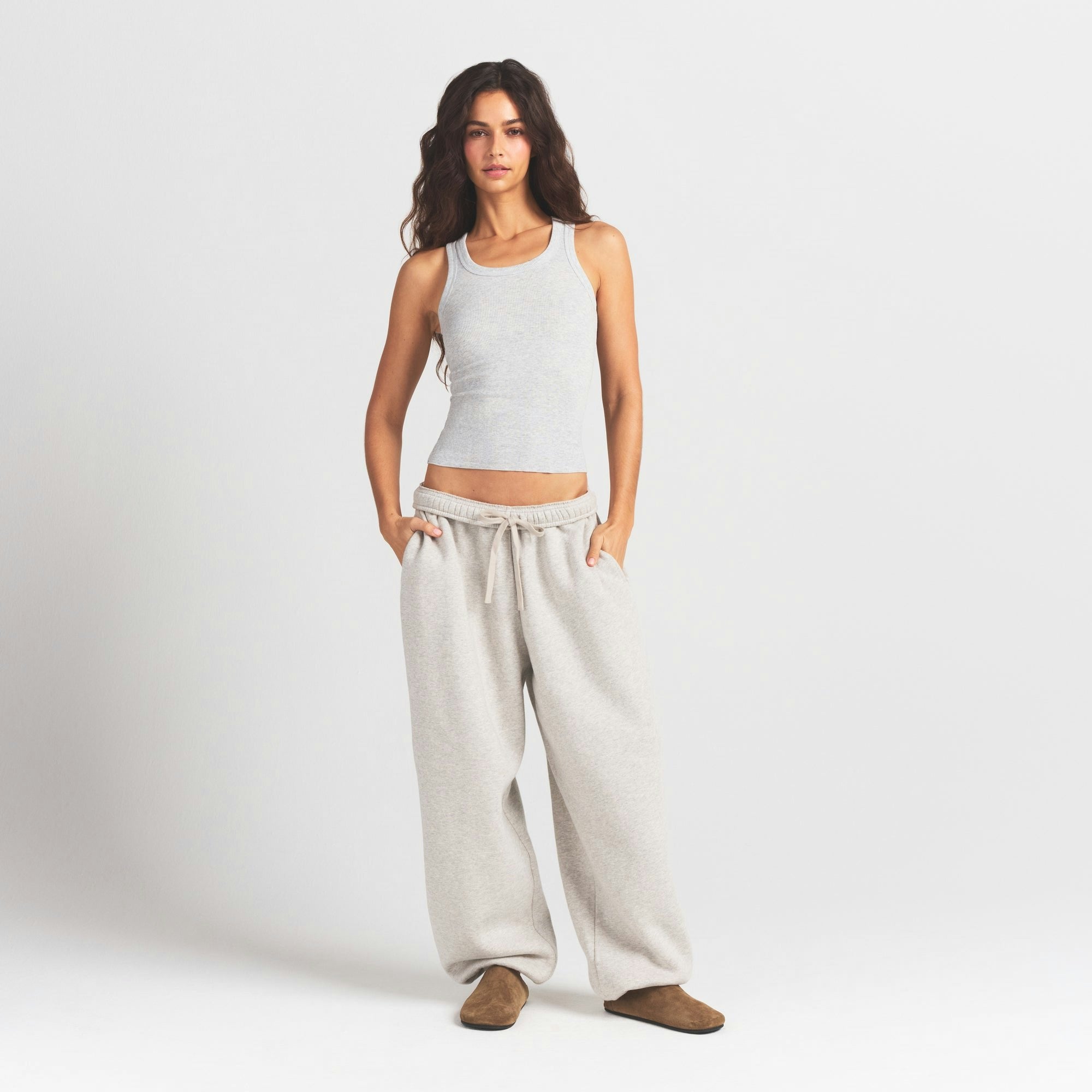 Skims Heavyweight Fleece Oversized Jogger Heather Grey