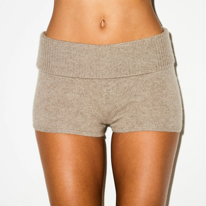 Skims Wool Cashmere Foldover Hot Short Linen