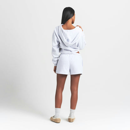 Skims Cotton Fleece Classic Short Light Heather Grey