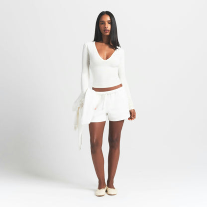Skims Cotton Fleece Classic Short Marble