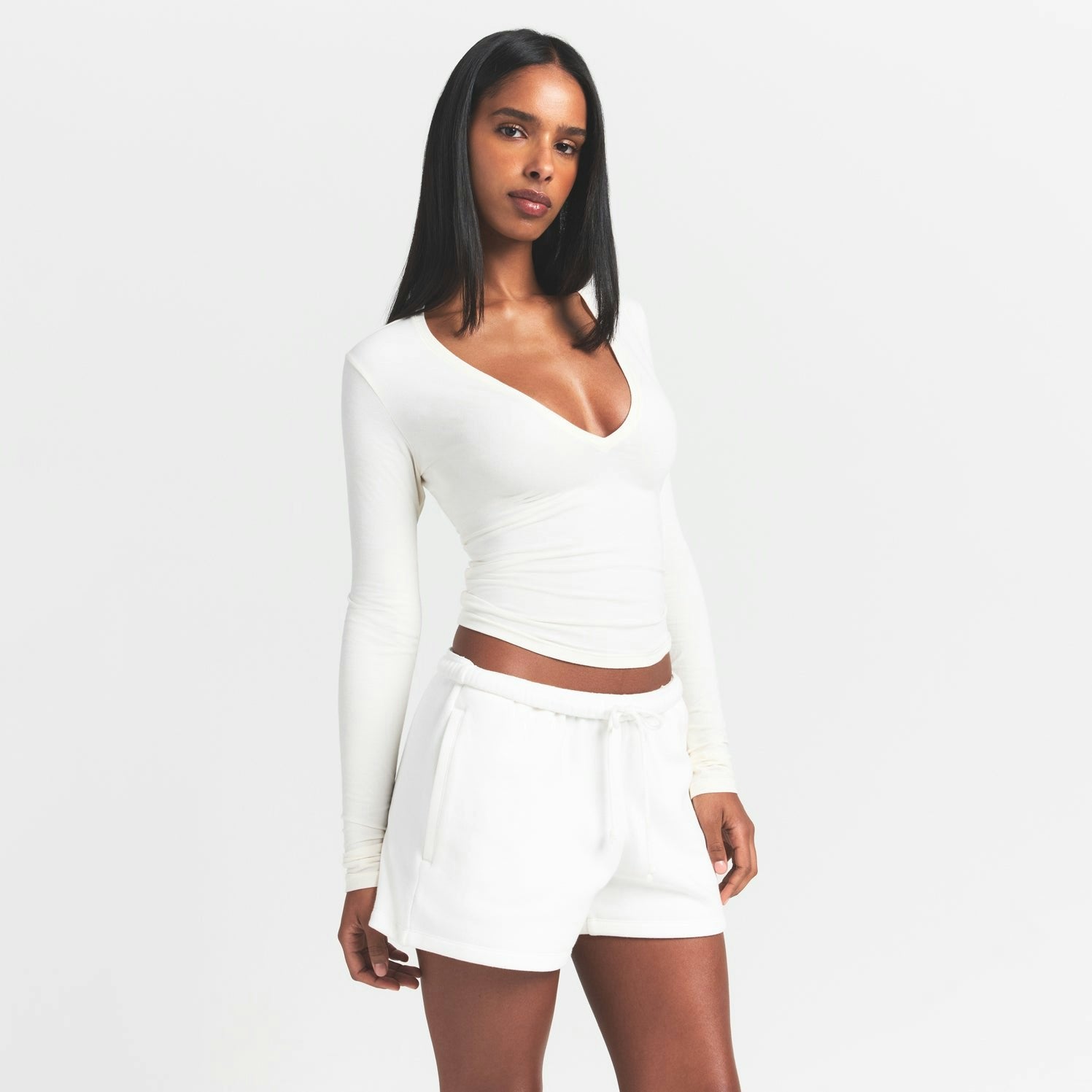 Skims Cotton Fleece Classic Short Marble
