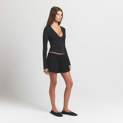 Skims Cotton Fleece Classic Short Onyx