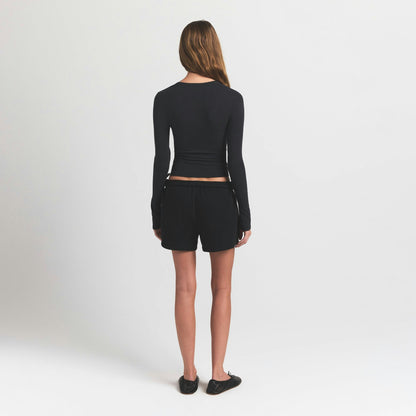 Skims Cotton Fleece Classic Short Onyx