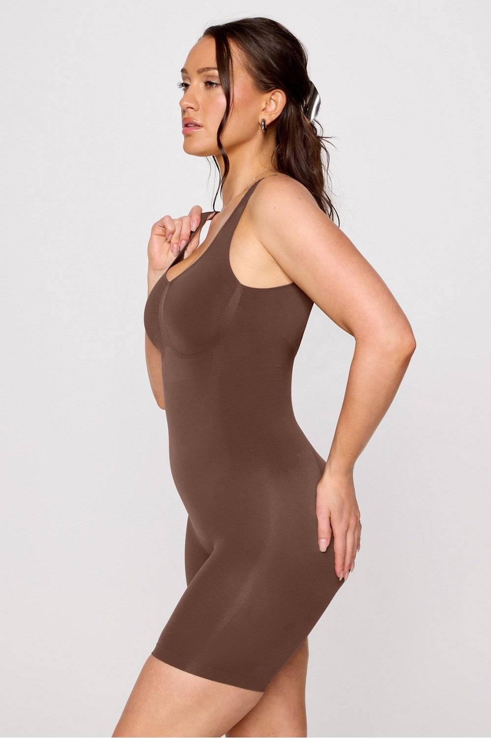 Fabletics Nearly Naked Shapewear Mid Thigh Bodysuit
