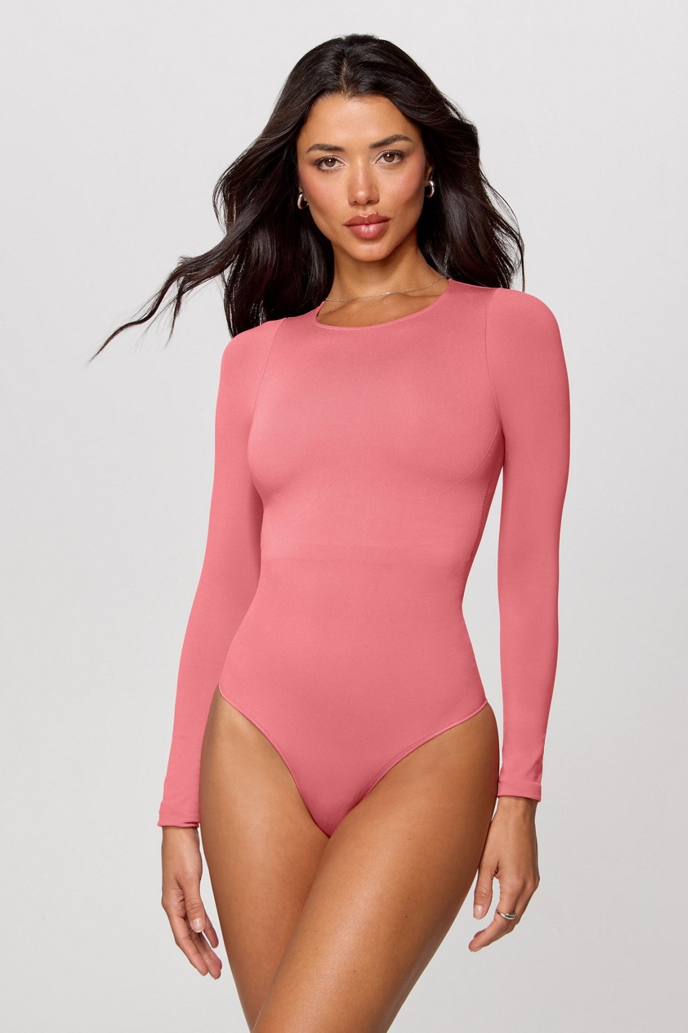 Fabletics Nearly Naked Shapewear Long Sleeve Bodysuit