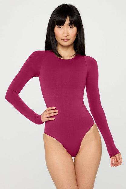 Fabletics Nearly Naked Shapewear Long Sleeve Bodysuit