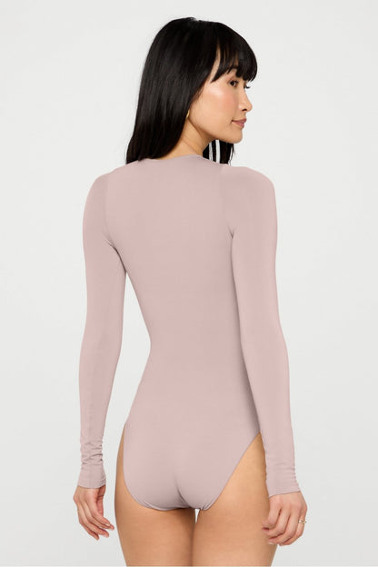 Fabletics Nearly Naked Shapewear Long Sleeve Bodysuit
