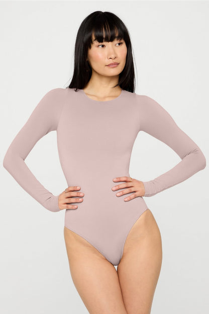 Fabletics Nearly Naked Shapewear Long Sleeve Bodysuit