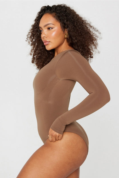Fabletics Nearly Naked Shapewear Long Sleeve Bodysuit