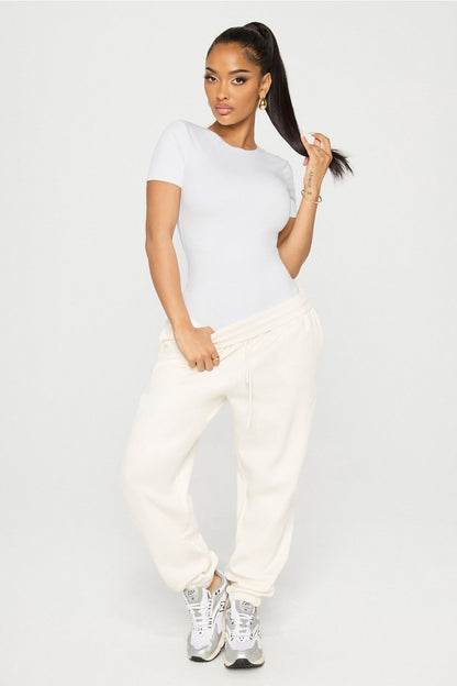 Fabletics Snug Cotton Short Sleeve Brief Bodysuit