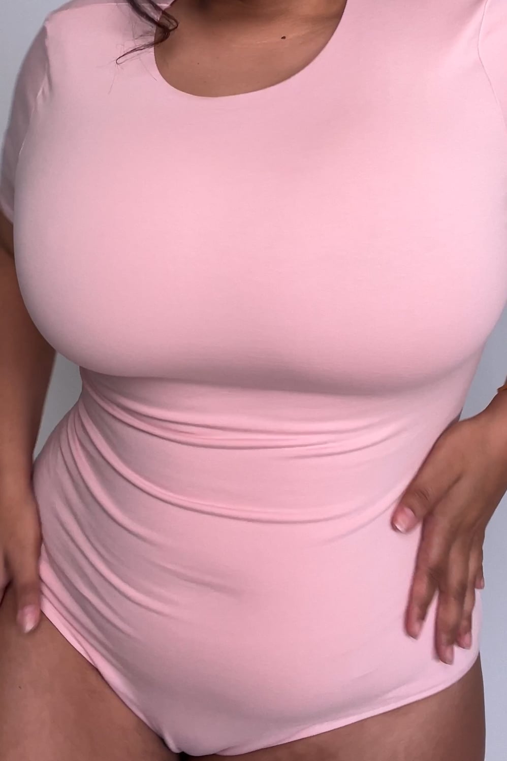 Fabletics Snug Cotton Short Sleeve Brief Bodysuit