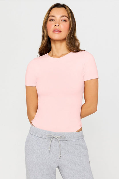 Fabletics Snug Cotton Short Sleeve Brief Bodysuit