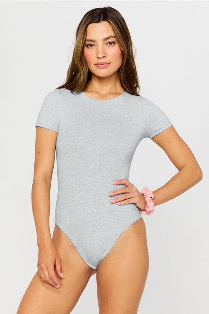 Fabletics Snug Cotton Short Sleeve Brief Bodysuit