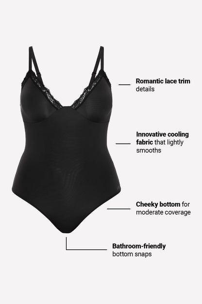 Fabletics Smoothed Reality Lace Brief Bodysuit