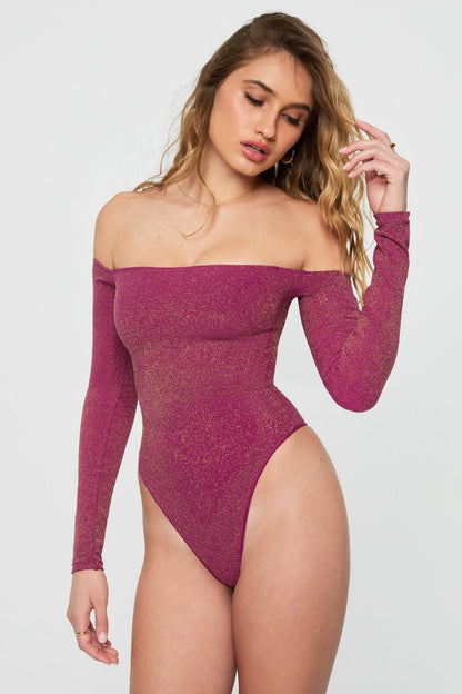 Fabletics Nearly Naked Luxe Shapewear Off-The-Shoulder Bodysuit