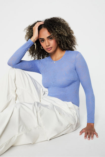 Fabletics Hot Mesh Long Sleeve Bodysuit
