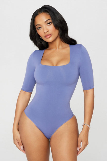 Fabletics Nearly Naked Shapewear 3/4 Sleeve Bodysuit