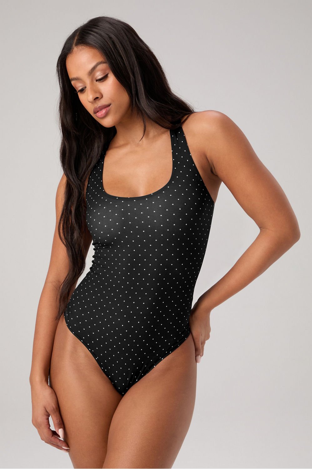 Fabletics Stretchy Fit Racerback Thong Bodysuit