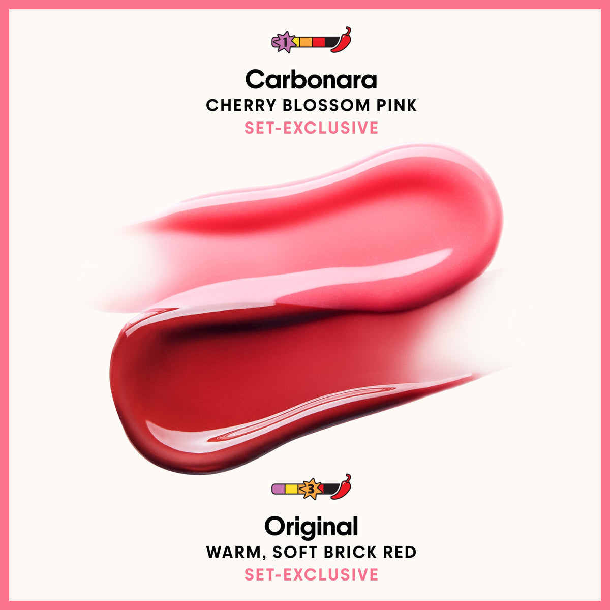 Glow Recipe x Buldak Glass Balm Lip Duo